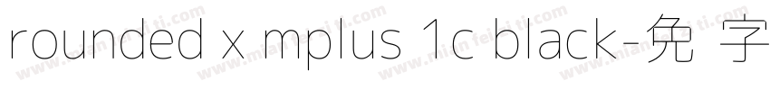 rounded x mplus 1c black字体转换